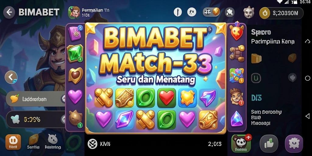 Tampilan gameplay yang seru dan penuh warna di BIMABET.