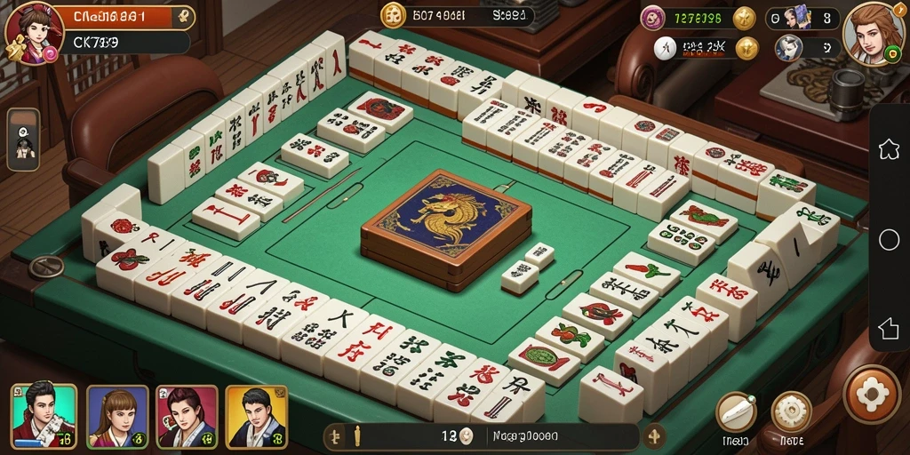 Gambaran gameplay seru CK789 dalam permainan Mahjong.