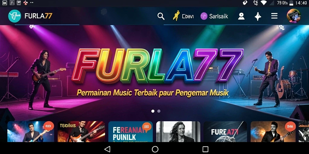 Tangkapan layar FURLA77 menunjukkan keseruan gameplay Musik yang interaktif.