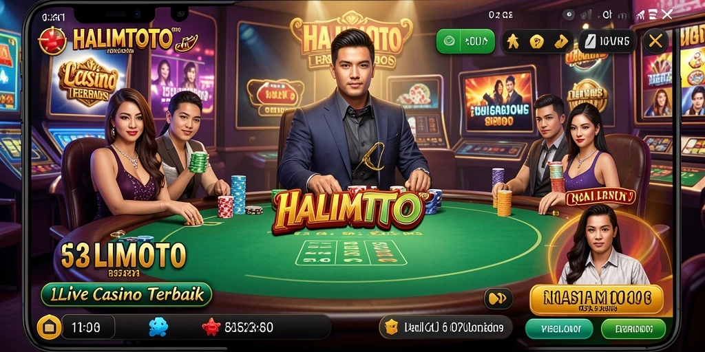 Tampilan gameplay Live Casino yang menarik dan interaktif.