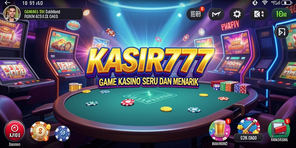 Screenshot utama KASIR777 menunjukkan gameplay Kasino yang seru dan interaktif.
