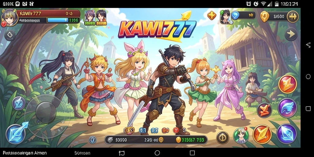 Screenshot KAWI777 menampilkan karakter Anime dalam aksi seru.