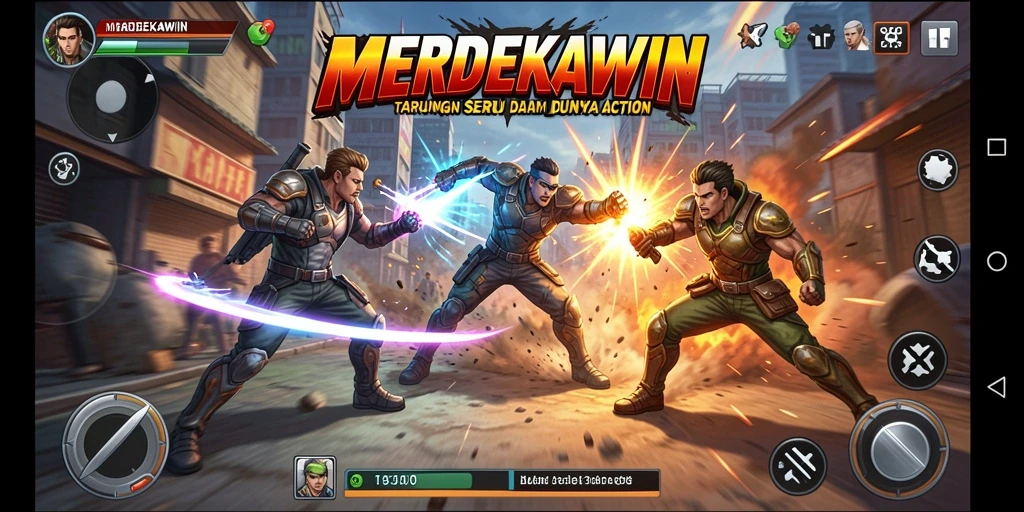 Gameplay seru dan mendebarkan di <strong>MERDEKAWIN</strong>.