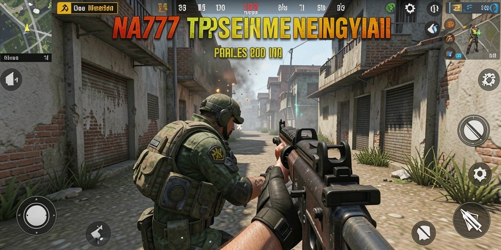 Tangkapan layar menunjukkan aksi seru dalam gameplay TPS NA777.