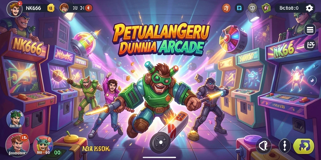 Tampilan gameplay dinamis dan penuh aksi dari NK666.