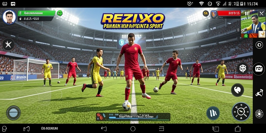 Tangkapan layar utama REZIXO menampilkan aksi seru dalam pertandingan olahraga.