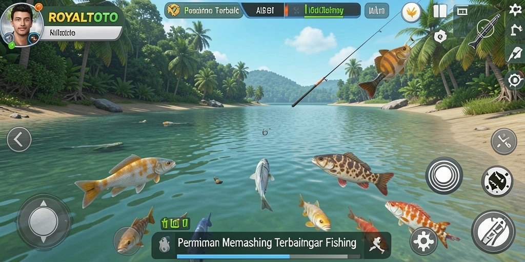 Tangkapan besar dalam gameplay Fishing yang menegangkan.