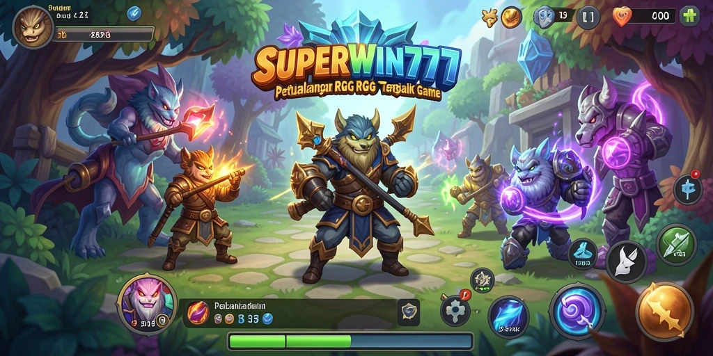 Tampilan menarik dari gameplay SUPERWIN777 dengan karakter yang beraksi dalam pertempuran RPG.